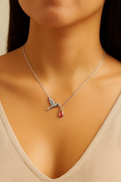 Gargantilla Colibrí en Plata .925