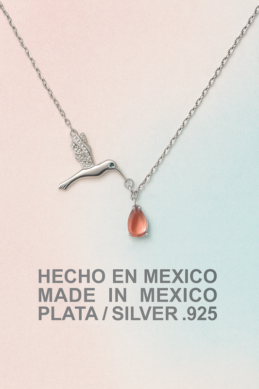 Gargantilla Colibrí en Plata .925